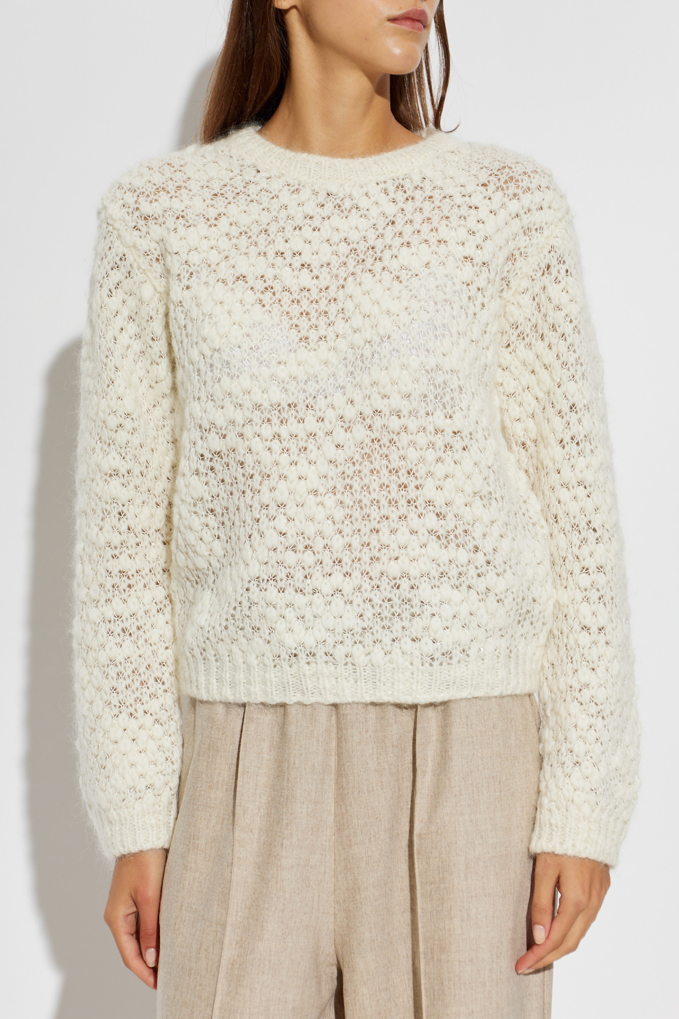 Cream Sweater with shimmering sequins Fabiana Filippi - Vitkac AS